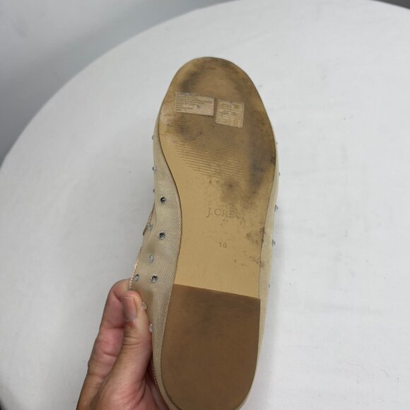 J.Crew Womens Mesh Rhinestone Mary Jane Flats Size 10 CD238 - Picture 12 of 13